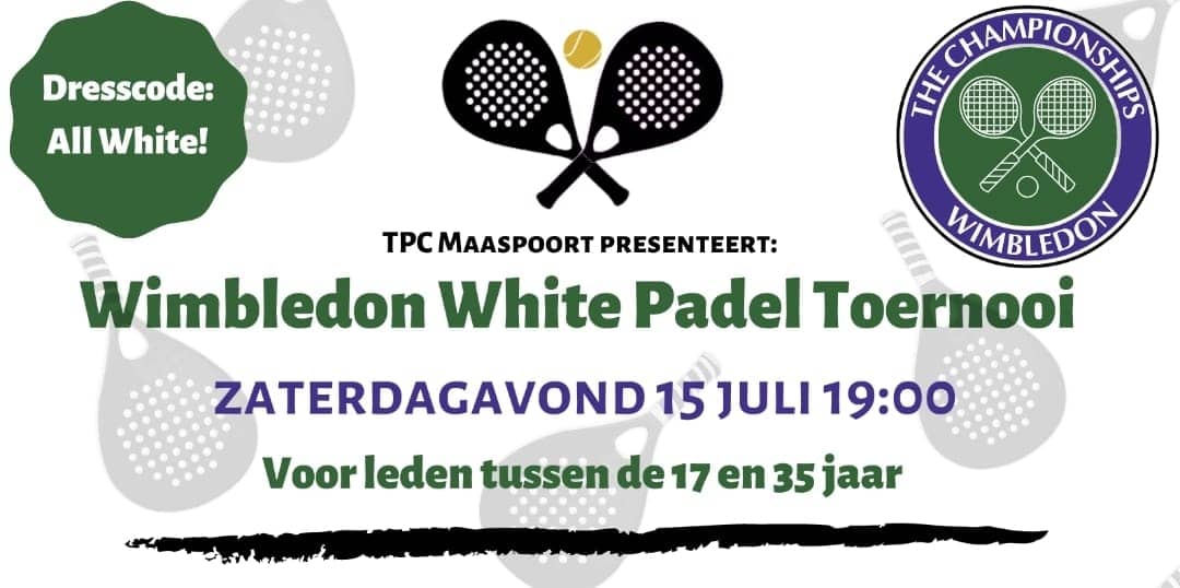 Wimbledon White Padel avond