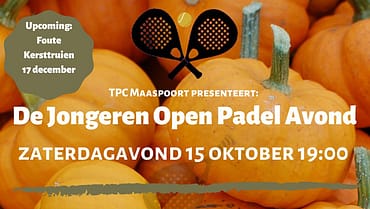 Jongeren Open Padel Avond – 15 Oktober